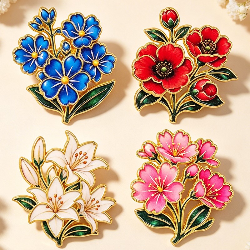 Милая винтажная цветная эмалев – обзор и цена Enamel Pin Set
